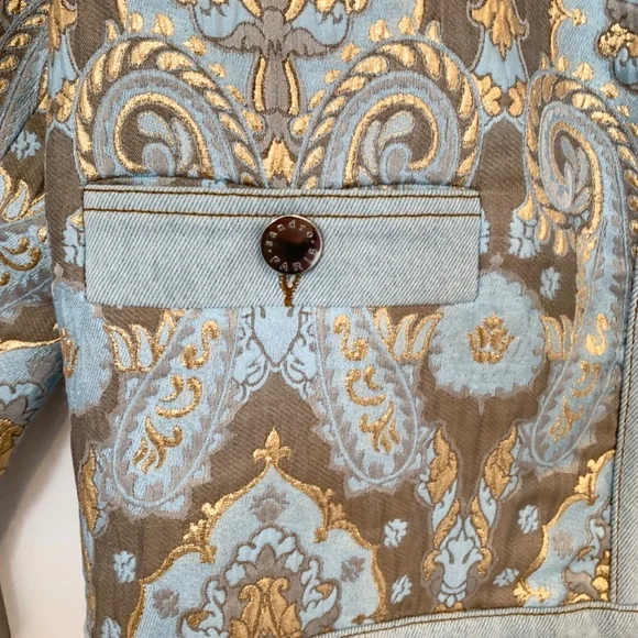 Sandro Blue and Gold Ori Jacket - Picture 7 of 14